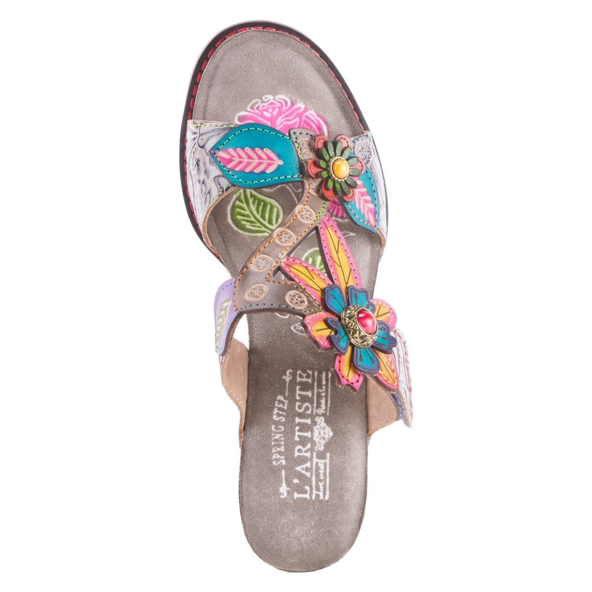 Spring Step Shoes L'artiste Rossie Heeled Sandals Women's Leather Multicolor Heeled Sandals by Spring Step Shoes – Don't Panic Shoes