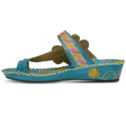 Spring Step ShoeS L'artiste Santorini Slide Sandal Women’s Hand Painted Leather Slide Sandals by Spring Step Shoes – Don't Panic Shoes