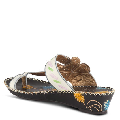 Spring Step ShoeS L'artiste Santorini Slide Sandal Women’s Hand Painted Leather Slide Sandals by Spring Step Shoes – Don't Panic Shoes