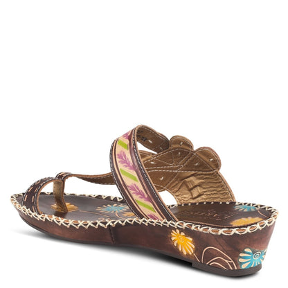 Spring Step ShoeS L'artiste Santorini Slide Sandal Women’s Hand Painted Leather Slide Sandals by Spring Step Shoes – Don't Panic Shoes