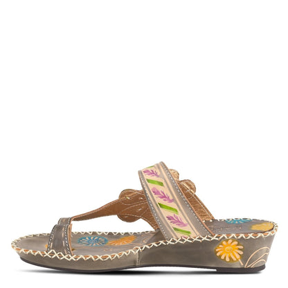 Spring Step ShoeS L'artiste Santorini Slide Sandal Women’s Hand Painted Leather Slide Sandals by Spring Step Shoes – Don't Panic Shoes