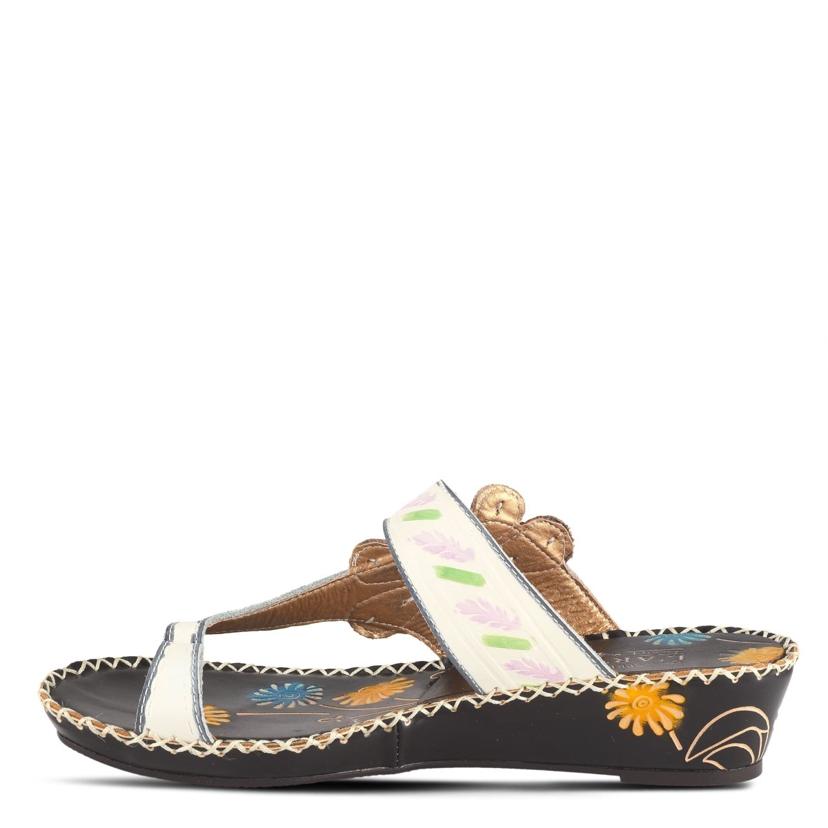 Spring Step ShoeS L'artiste Santorini Slide Sandal Women’s Hand Painted Leather Slide Sandals by Spring Step Shoes – Don't Panic Shoes