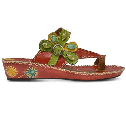 Spring Step ShoeS L'artiste Santorini Slide Sandal Women’s Hand Painted Leather Slide Sandals by Spring Step Shoes – Don't Panic Shoes