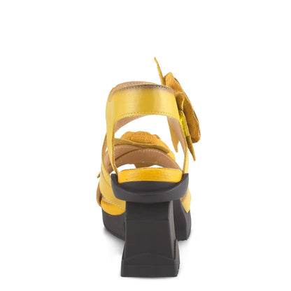 Spring Step ShoeS L'artiste Shelly Ankle Strap Sandal Women’s Hand Painted Leather Ankle Strap Sandal by Spring Step Shoes – Don't Panic Shoes