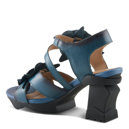 Spring Step ShoeS L'artiste Shelly Ankle Strap Sandal Women’s Hand Painted Leather Ankle Strap Sandal by Spring Step Shoes – Don't Panic Shoes