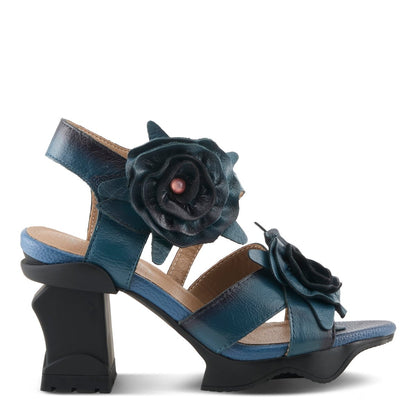 Spring Step ShoeS L'artiste Shelly Ankle Strap Sandal Women’s Hand Painted Leather Ankle Strap Sandal by Spring Step Shoes – Don't Panic Shoes