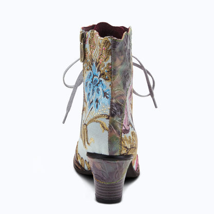 Spring Step Shoes L'artiste Siren Women's Embroidered Multicolor Boots Shoes by Spring Step Shoes – Don't Panic Shoes