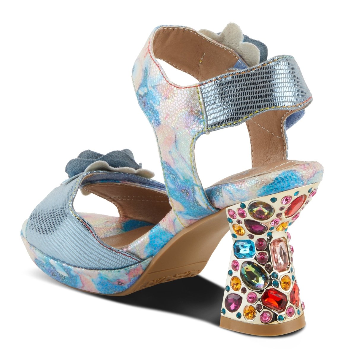 Spring Step Shoes L'artiste Smashing Women's Floral Multicolor Sandals Pumps & Heels Dress Sandals by Spring Step Shoes – Don't Panic Shoes