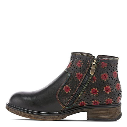 Spring Step Shoes L'artiste Starisborn Leather Floral Boots Shoes by Spring Step Shoes – Don't Panic Shoes