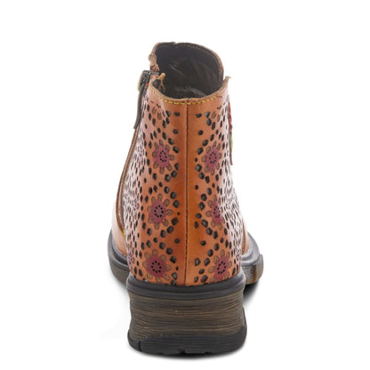 Spring Step Shoes L'artiste Starisborn Leather Floral Boots Shoes by Spring Step Shoes – Don't Panic Shoes