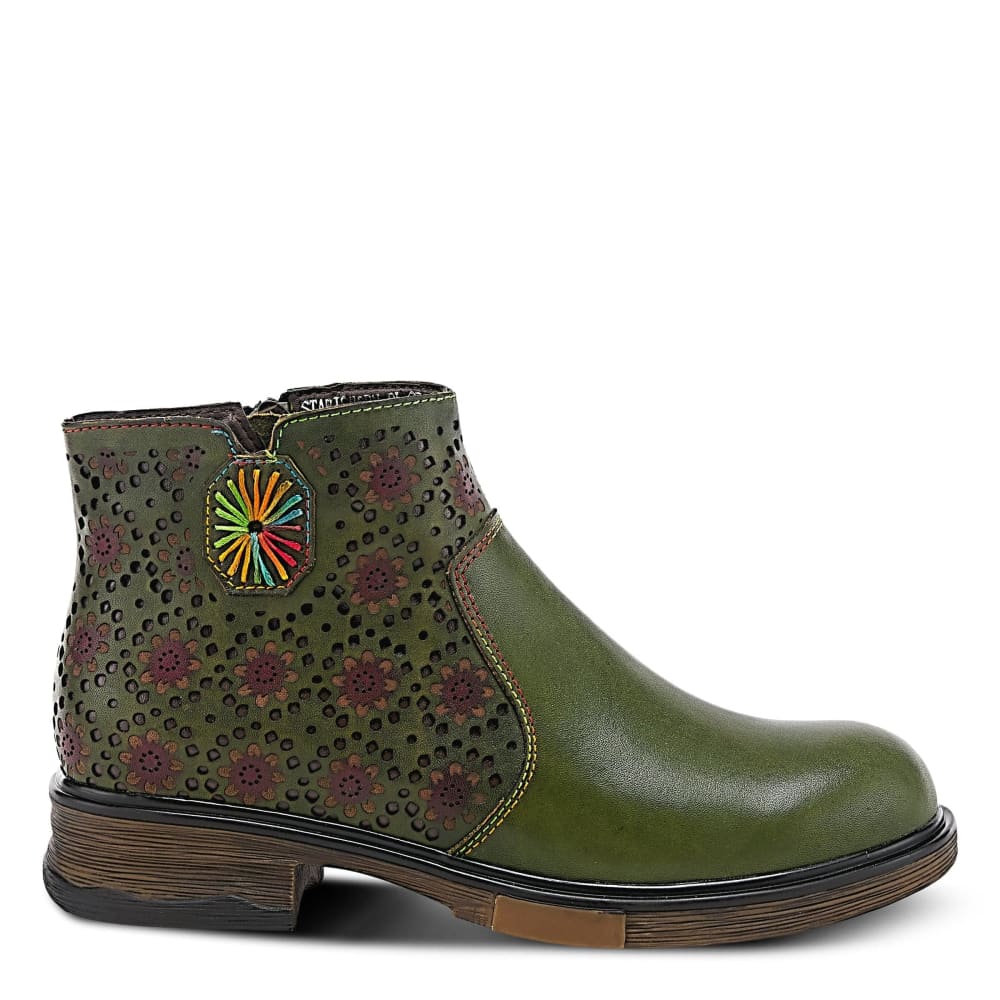 Spring Step Shoes L'artiste Starisborn Leather Floral Boots Shoes by Spring Step Shoes – Don't Panic Shoes