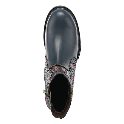 Spring Step Shoes L'artiste Starisborn Leather Floral Boots Shoes by Spring Step Shoes – Don't Panic Shoes