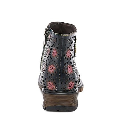 Spring Step Shoes L'artiste Starisborn Leather Floral Boots Shoes by Spring Step Shoes – Don't Panic Shoes