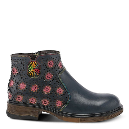 Spring Step Shoes L'artiste Starisborn Leather Floral Boots Shoes by Spring Step Shoes – Don't Panic Shoes