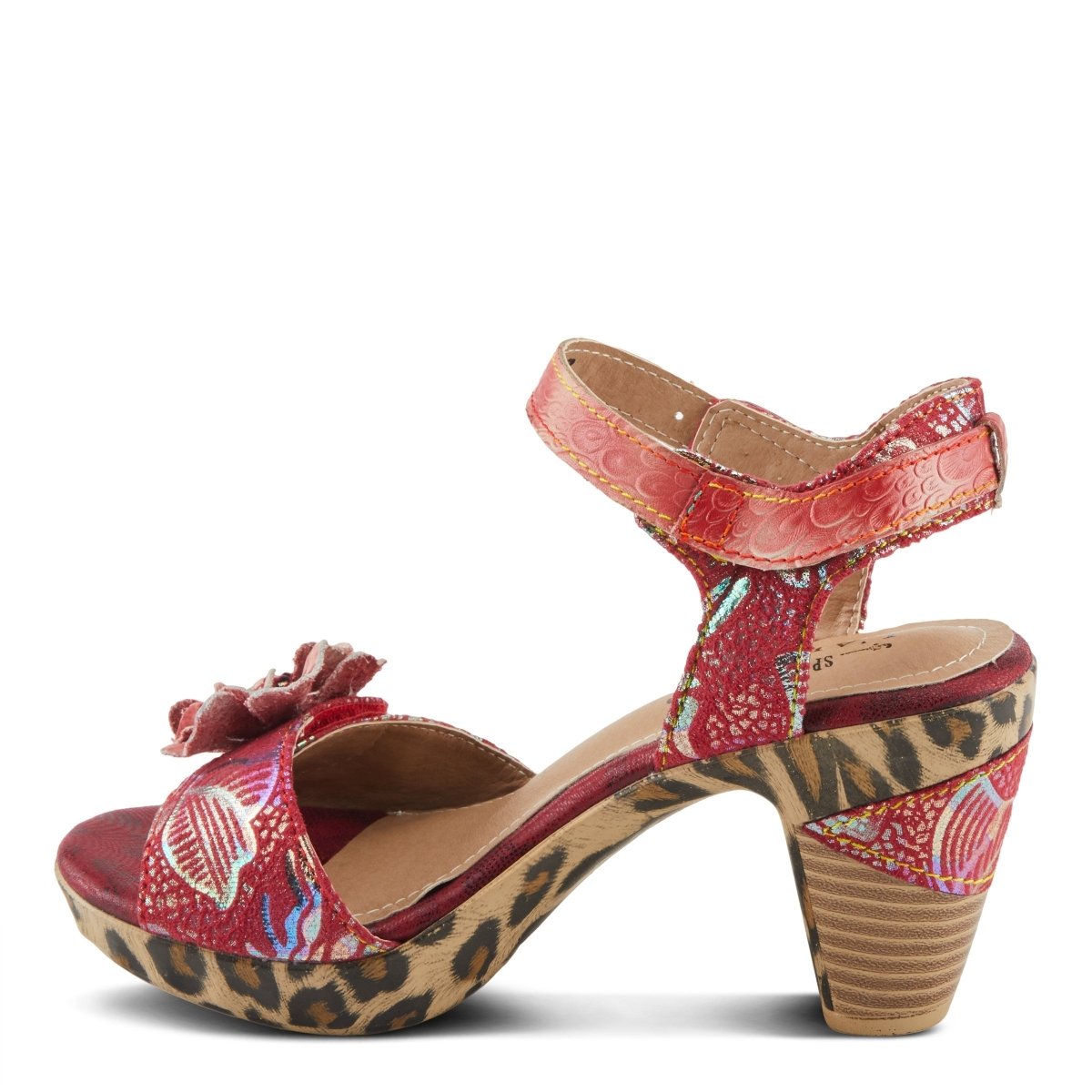 Spring Step Shoes L'artiste Wildcat Women's Floral Heeled Sandals Sandals by Spring Step Shoes – Don't Panic Shoes