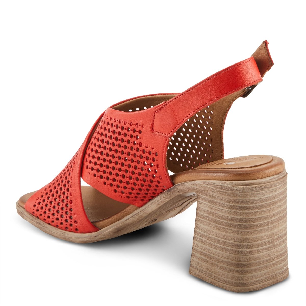 Spring Step Shoes Luanca Women's Leather Perforated Sandals Strappy Dress Sandals by Spring Step Shoes – Don't Panic Shoes