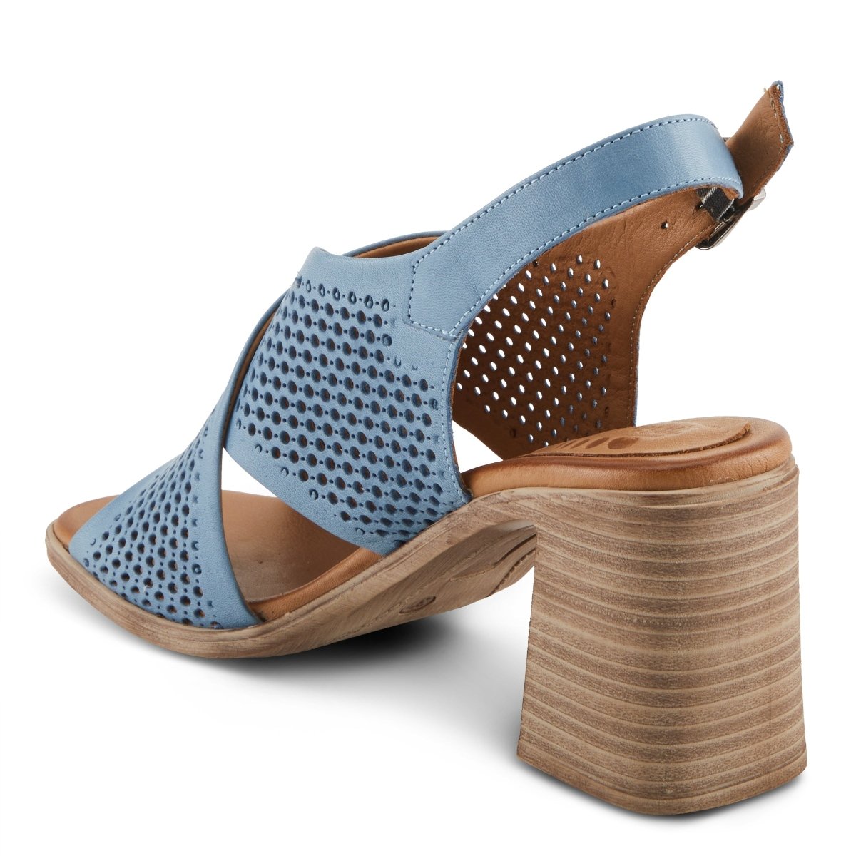 Spring Step Shoes Luanca Women's Leather Perforated Sandals Strappy Dress Sandals by Spring Step Shoes – Don't Panic Shoes