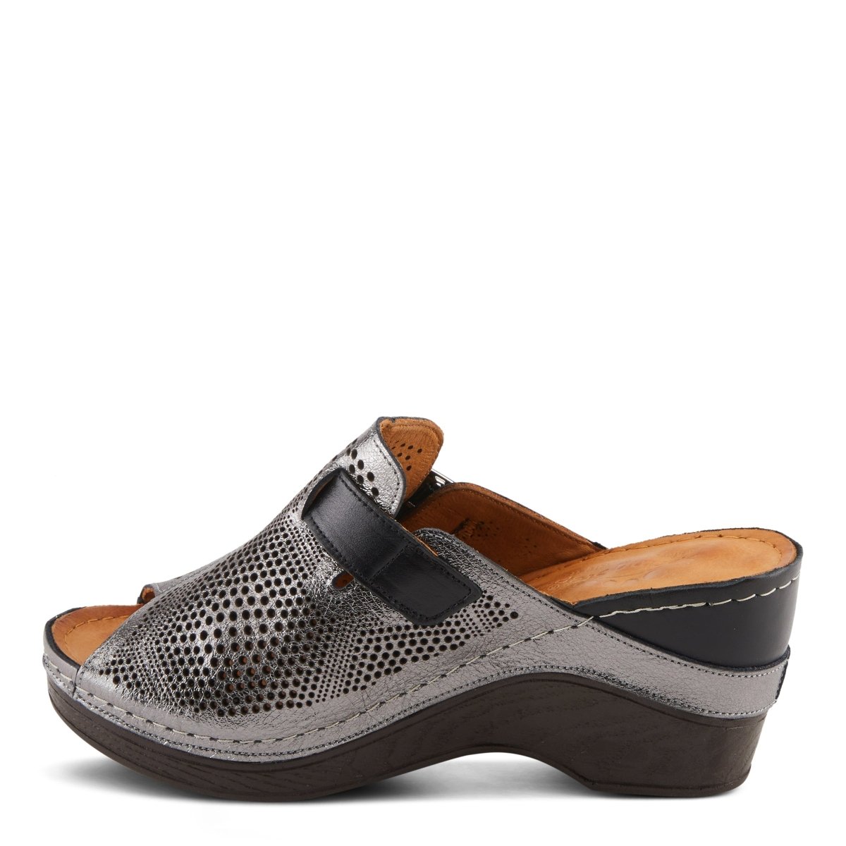 Spring Step ShoeS Momelle Sandals Women’s Perforated Leather 3" Heel Wedges Casual Sandals by Spring Step Shoes – Don't Panic Shoes