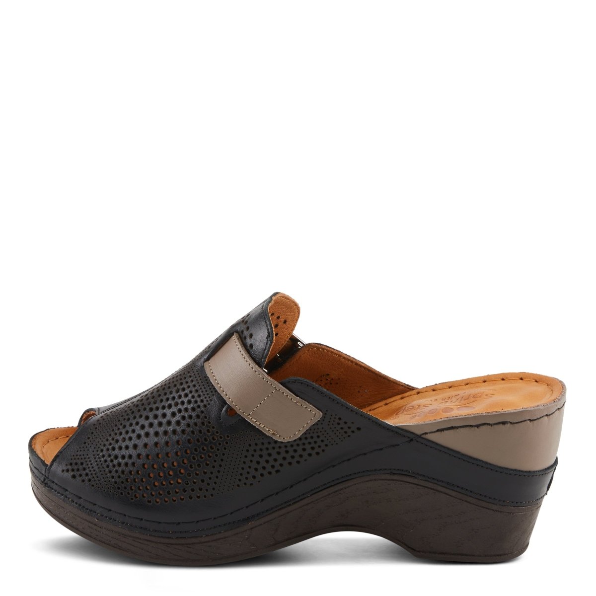 Spring Step ShoeS Momelle Sandals Women’s Perforated Leather 3" Heel Wedges Casual Sandals by Spring Step Shoes – Don't Panic Shoes