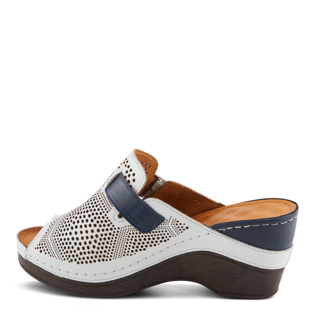 Spring Step ShoeS Momelle Sandals Women’s Perforated Leather 3" Heel Wedges Casual Sandals by Spring Step Shoes – Don't Panic Shoes