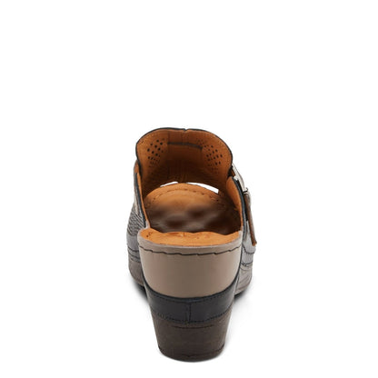 Spring Step ShoeS Momelle Sandals Women’s Perforated Leather 3" Heel Wedges Casual Sandals by Spring Step Shoes – Don't Panic Shoes