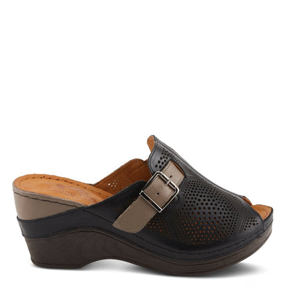 Spring Step ShoeS Momelle Sandals Women’s Perforated Leather 3" Heel Wedges Casual Sandals by Spring Step Shoes – Don't Panic Shoes