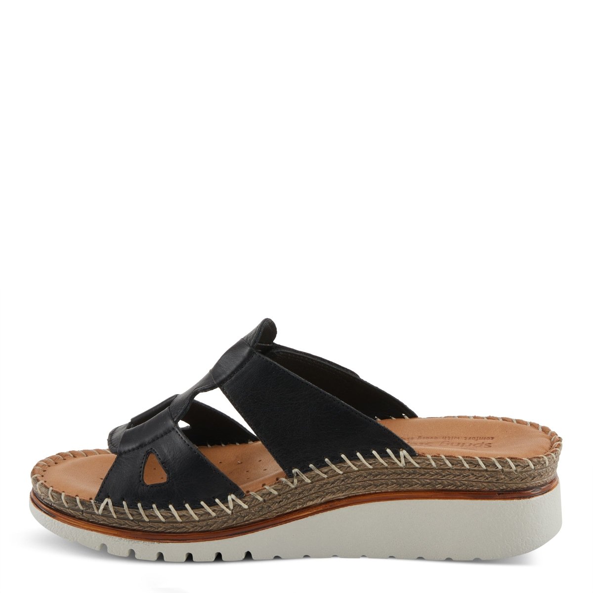 Spring Step ShoeS Montera Sandals Women’s Leather Black Slides Casual Sandals by Spring Step Shoes – Don't Panic Shoes