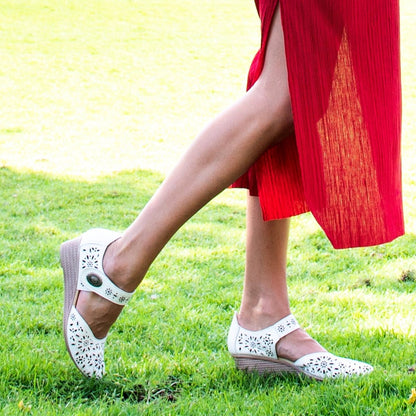 Spring Step Shoes Nougat Mary Jane Women's Leather Wedge Shoe Shoes by Spring Step Shoes – Don't Panic Shoes