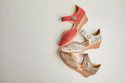 Spring Step Shoes Nougat Mary Jane Women's Leather Wedge Shoe Shoes by Spring Step Shoes – Don't Panic Shoes