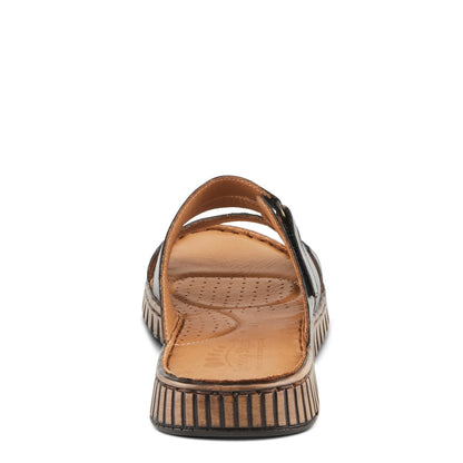 Spring Step ShoeS Olly Sandals Women’s Leather Slip On 1" Heel Slides Casual Sandals by Spring Step Shoes – Don't Panic Shoes