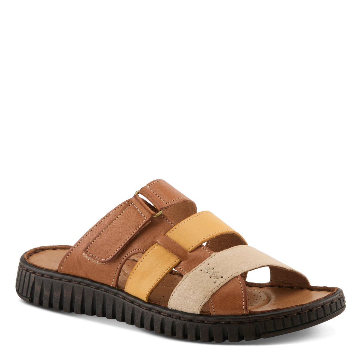 Spring Step ShoeS Olly Sandals Women’s Leather Slip On 1" Heel Slides Casual Sandals by Spring Step Shoes – Don't Panic Shoes