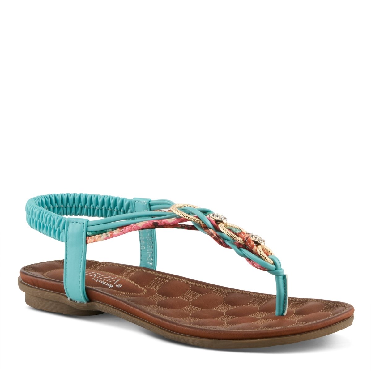 Spring Step Shoes Patrizia Gadelina Women's Sandals Floral Rhinestones Sandals by Spring Step Shoes – Don't Panic Shoes