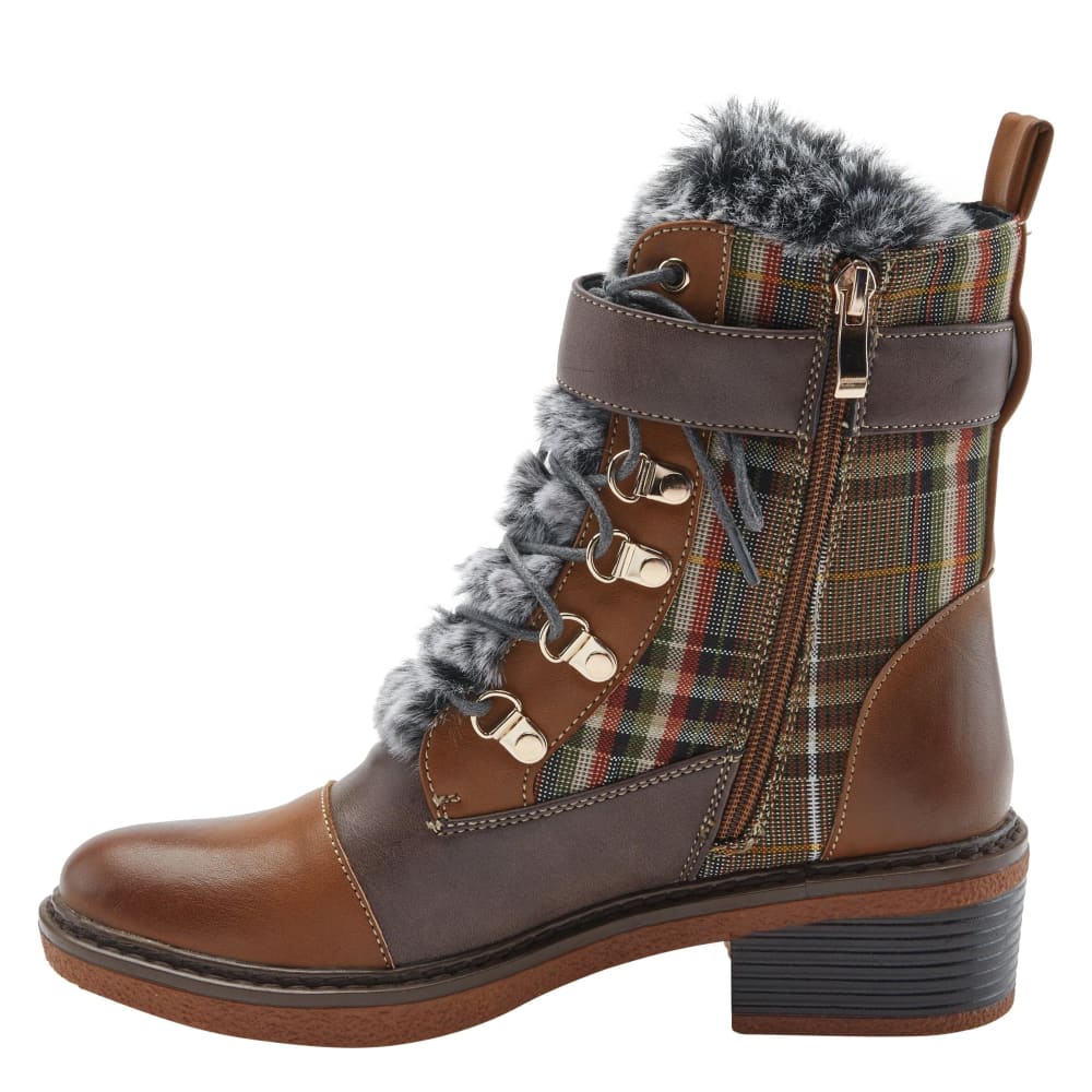 Spring Step Shoes Patrizia Hilvia Women's Multicolor Plaid Boots Shoes by Spring Step Shoes – Don't Panic Shoes