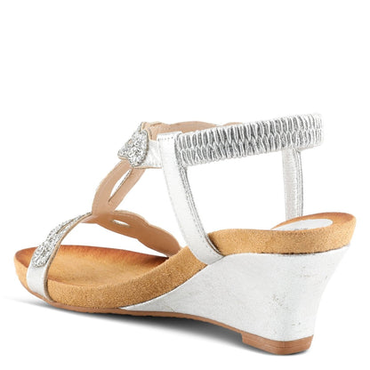 Spring Step ShoeS Patrizia Shining T Strap Sandals Women’s Wedge T - Strap Sandals by Spring Step Shoes – Don't Panic Shoes