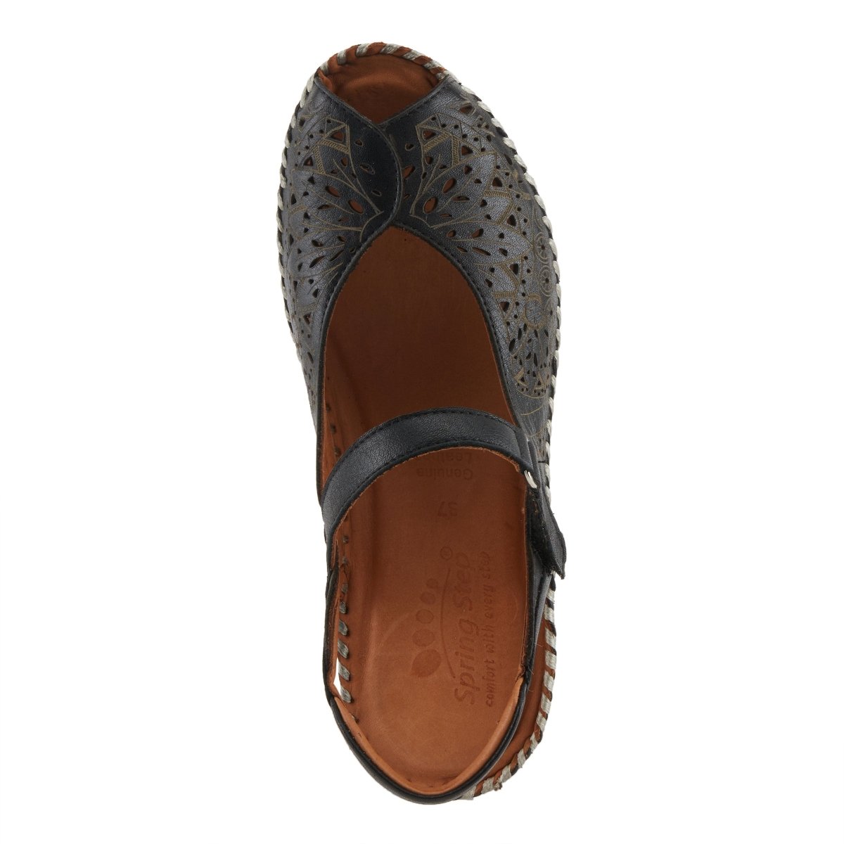 Spring Step ShoeS Santonio SAndals Women’s Leather Hook and Loop Wedges Casual Sandals by Spring Step Shoes – Don't Panic Shoes