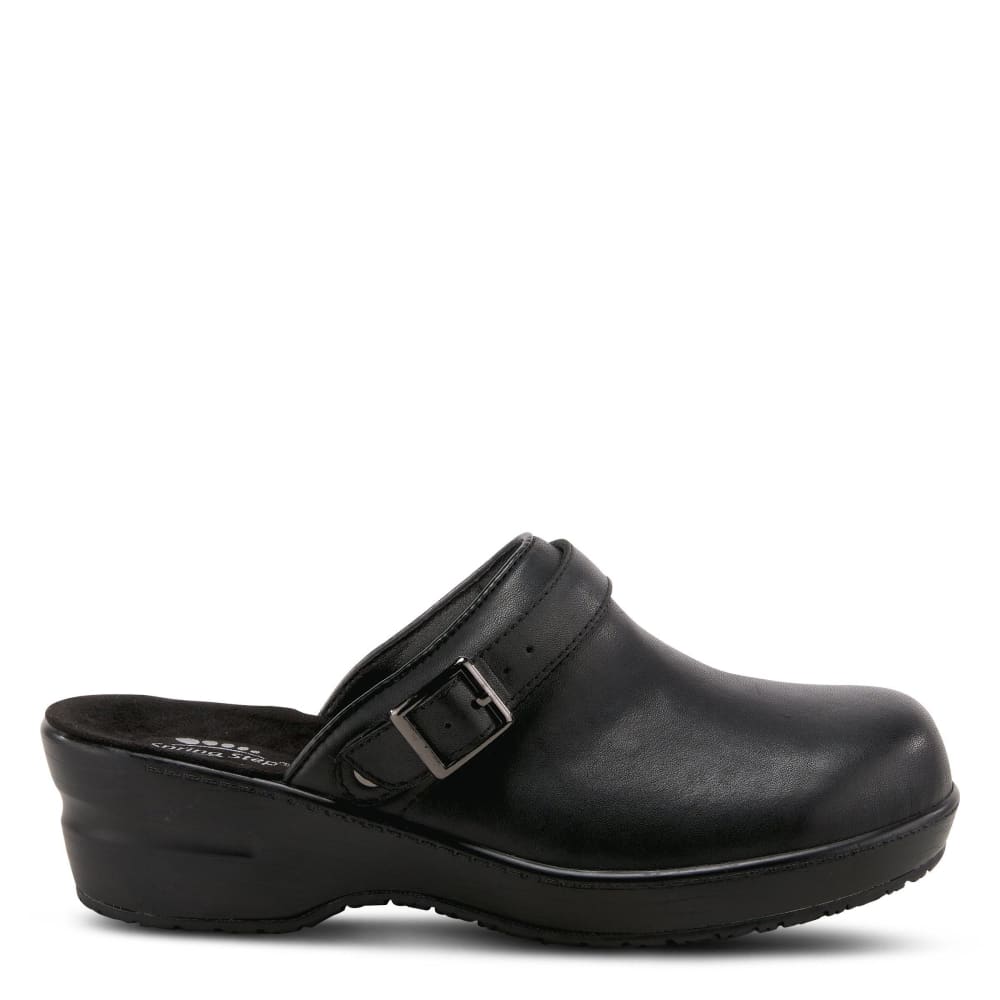 Spring Step Shoes Women’s Black Leather Clogs
