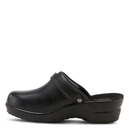 Spring Step Shoes Women's Black Leather Clogs Shoes by Spring Step Shoes – Don't Panic Shoes
