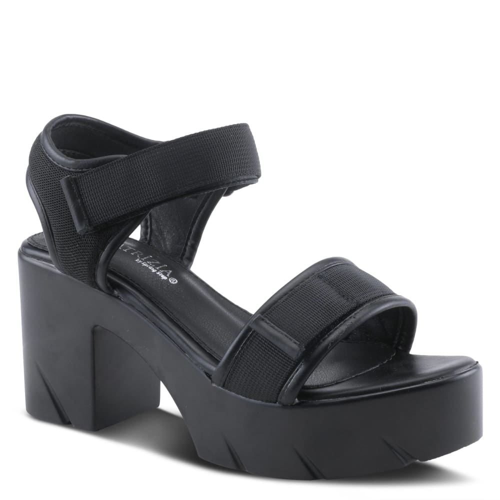 Spring Step Shoes Women's Black Leather Sandals Shoes by Spring Step Shoes – Don't Panic Shoes