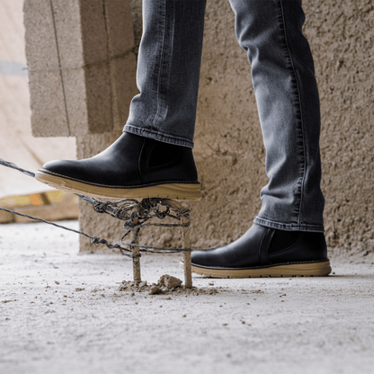 Steel Toe Chelsea Boot Becks Black Chelsea Boots by Proxon Premium Workwear – Don't Panic Shoes