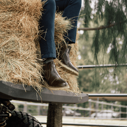 Steel Toe Chelsea Boot Becks Brown Chelsea Boots by Proxon Premium Workwear – Don't Panic Shoes