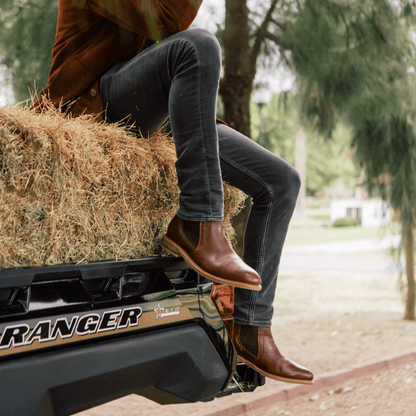 Steel Toe Chelsea Boot Wallace Amber Chelsea Boots by Proxon Premium Workwear – Don't Panic Shoes