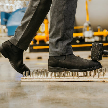 Steel Toe Chelsea Tulsa Black Matte Chelsea Boots by Proxon Premium Workwear – Don't Panic Shoes