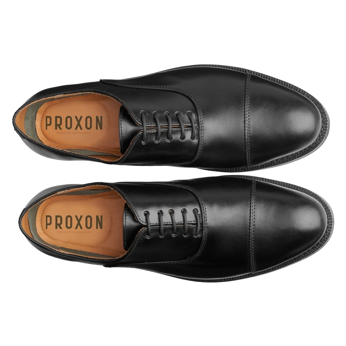 Steel Toe Executive Shoe Ceo Black Executive Safe by Proxon Premium Workwear – Don't Panic Shoes