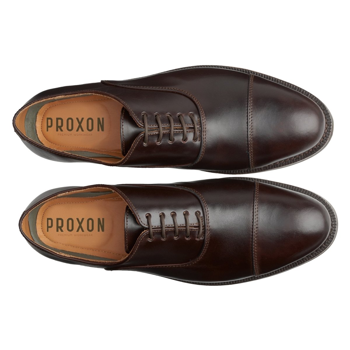 Steel Toe Executive Shoe Ceo Brown Executive Safe by Proxon Premium Workwear – Don't Panic Shoes