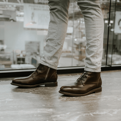 Steel Toe Lace Up Boot Mich Brown Lace - up by Proxon Premium Workwear – Don't Panic Shoes