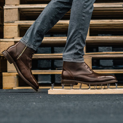 Steel Toe Lace Up Boot Mich Brown Lace - up by Proxon Premium Workwear – Don't Panic Shoes