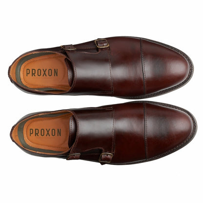 Steel Toe Monk Strap Shoe Dante Brown Executive Safe by Proxon Premium Workwear – Don't Panic Shoes