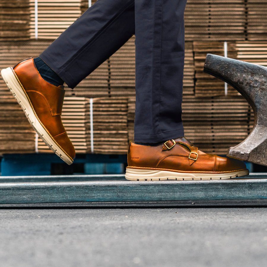 Steel Toe Monk Strap Shoe Grand Amber Active Safe by Proxon Premium Workwear – Don't Panic Shoes