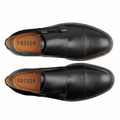 Steel Toe Monk Strap Shoe Grand Black Active Safe by Proxon Premium Workwear – Don't Panic Shoes