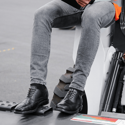 Steel Toe Oxford Shoe Pilot Black Oxford by Proxon Premium Workwear – Don't Panic Shoes